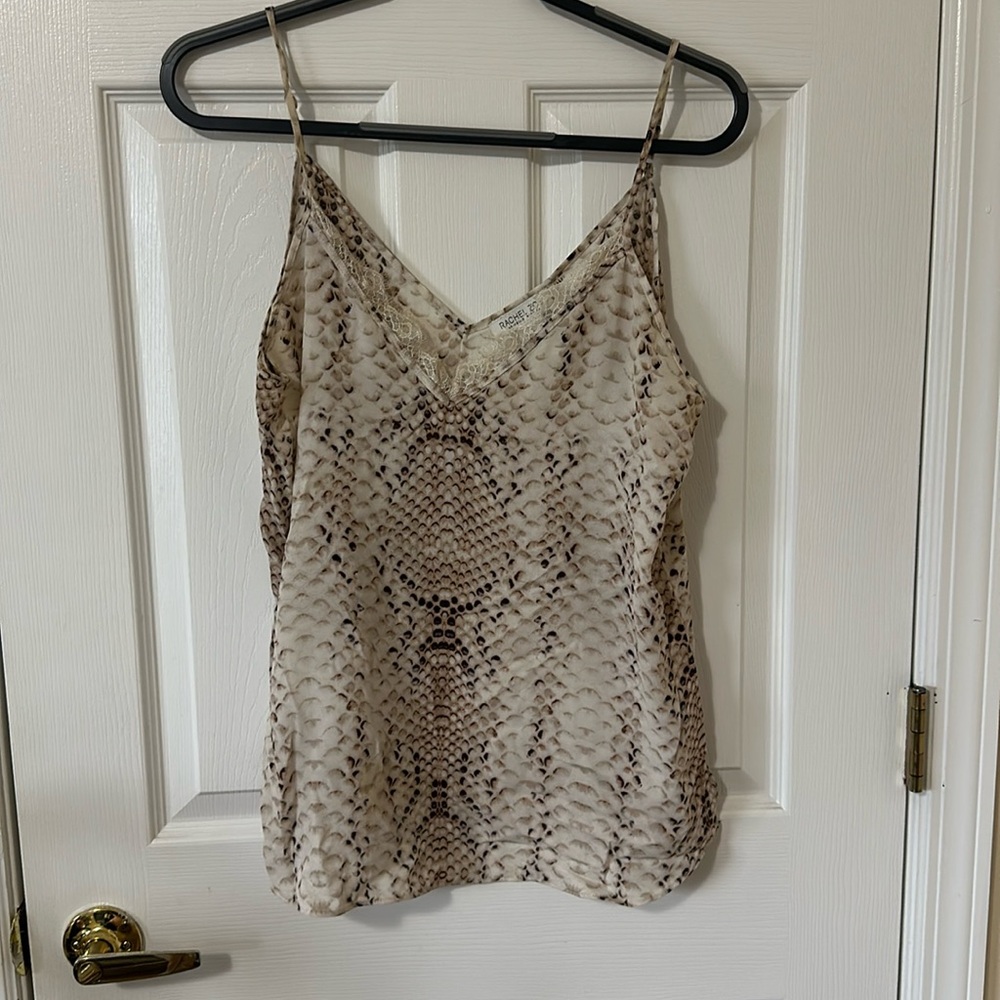 Rachel Zoe snake print tank